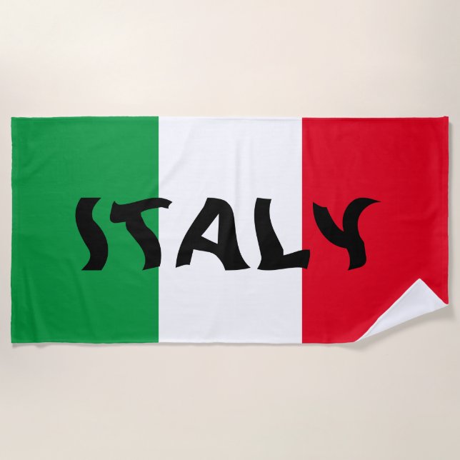 Italy official flag beach towel (Front)