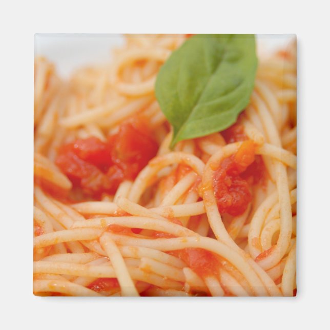 Italy, Orta, Lake Orta, spaghetti with tomato Magnet (Front)