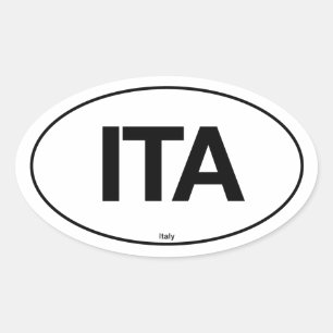 Italy Oval Sticker