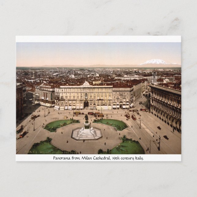 Italy - Panorama from Milan Cathedral Postcard (Front)