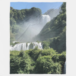 Italy Parks Nera River Park Marmore Falls Fleece Blanket