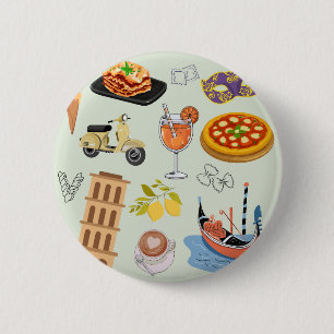 Italy Perfect Vacation 6 Cm Round Badge