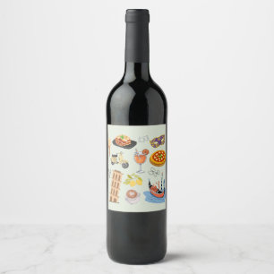 Italy Perfect Vacation Wine Label