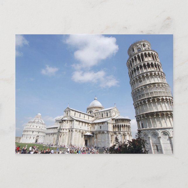 Italy, Pisa. Cathedral, baptistry and Leaning Postcard (Front)