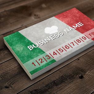 Italy Pizza Business Loyalty Punch Card