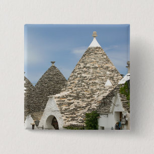 Italy, Puglia, Alberobello, Terra dei Trulli, 15 Cm Square Badge