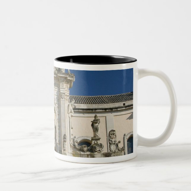 Italy, Puglia, Lecce, Piazza del Duomo, Palazzo Two-Tone Coffee Mug (Right)