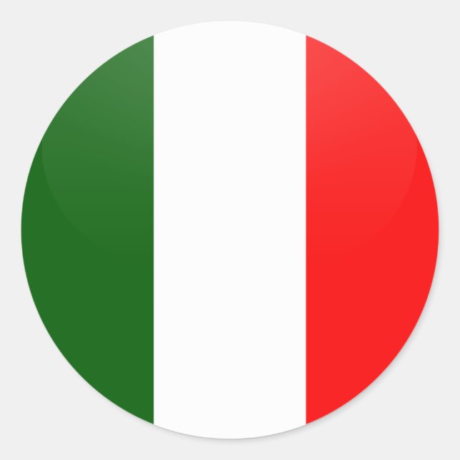 Italy quality Flag Circle Classic Round Sticker (Front)