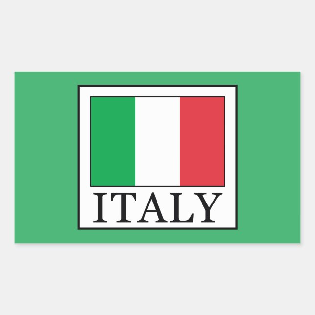 Italy Rectangular Sticker (Front)