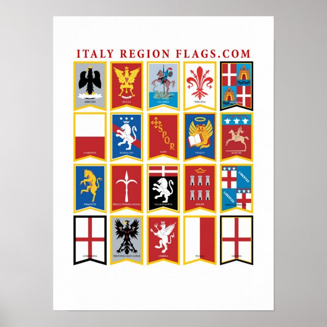 Italy Region Flags Poster (Front)