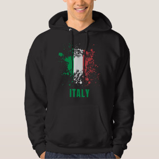 Italy Retro Vintage Watercolors Sport Italian Flag Hoodie