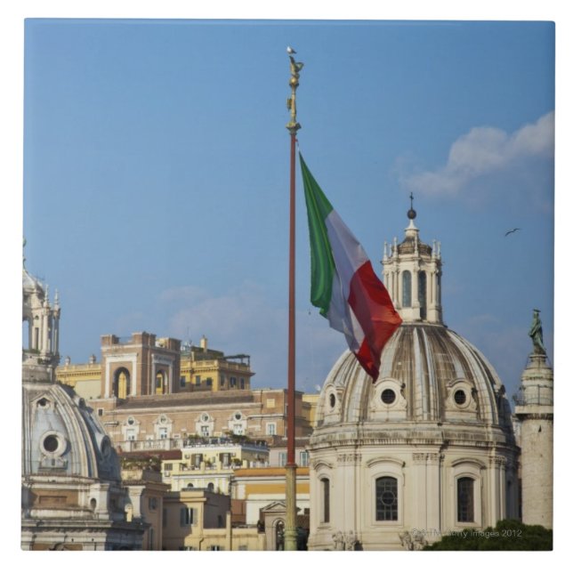 Italy, Rome. Italian flag Tile (Front)