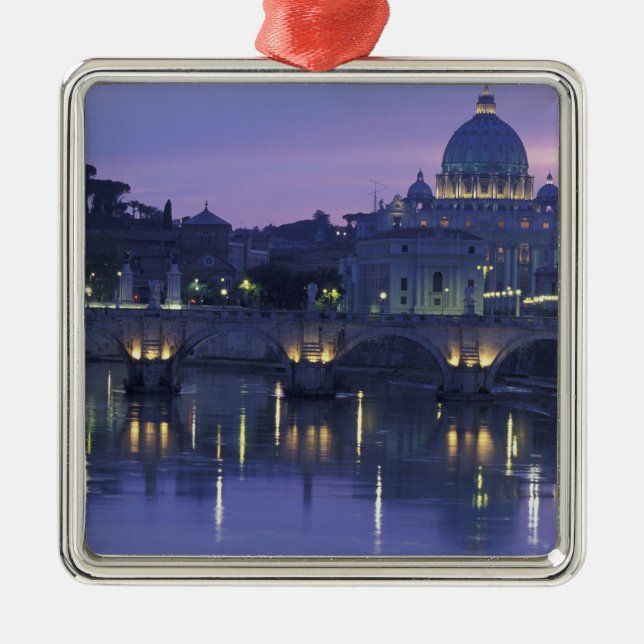 Italy, Rome St. Peter's and Ponte Sant Angelo, Metal Tree Decoration (Front)