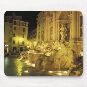 Italy, Rome. Trevi Fountain at night. Mouse Pad