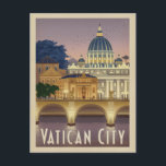 Italy, Rome - Vatican City Postcard<br><div class="desc">Anderson Design Group is an award-winning illustration and design firm in Nashville,  Tennessee. Founder Joel Anderson directs a team of talented artists to create original poster art that looks like classic vintage advertising prints from the 1920s to the 1960s.</div>
