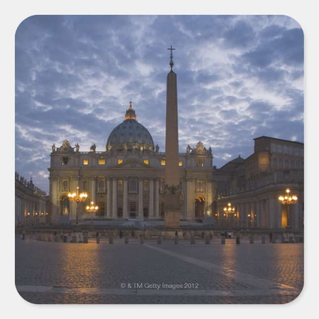 Italy, Rome, Vatican City, St. Peter's Basilica Square Sticker (Front)