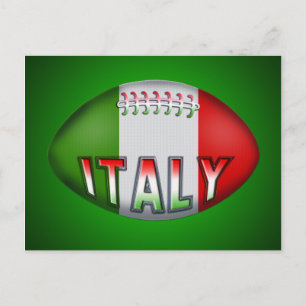 Italy Rugby Ball Postcard