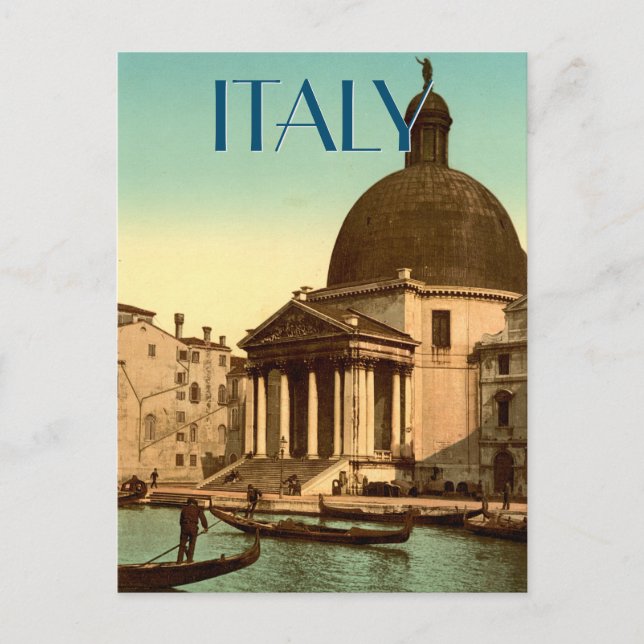 Italy San Simeone Piccolo Venice Custom Text Postcard (Front)