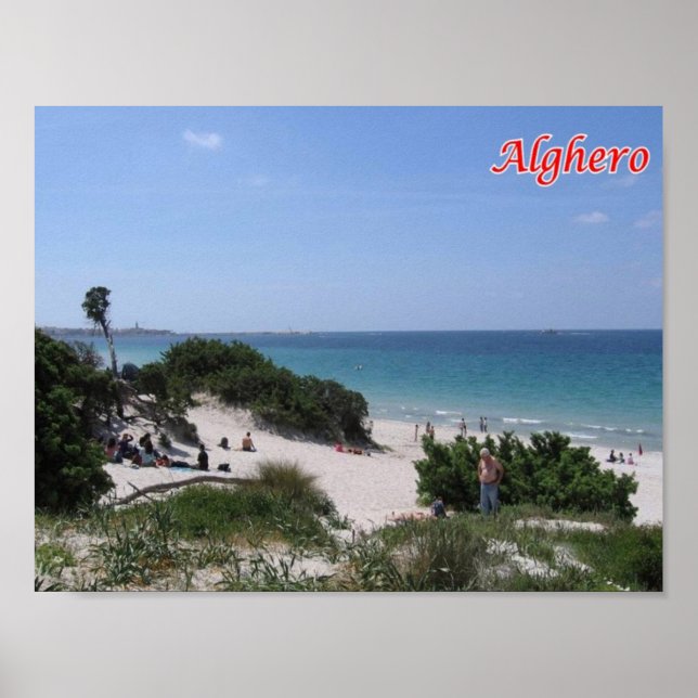 Italy - Sardinia - Alghero - Beach - Poster (Front)
