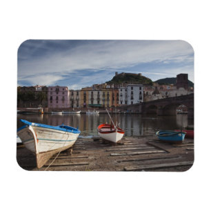 Italy, Sardinia, Bosa. Temo River and Ponte Magnet