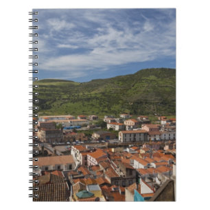 Italy, Sardinia, Bosa. Town view from Castello 2 Spiral Notebook