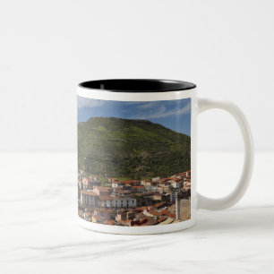 Italy, Sardinia, Bosa. Town view from Castello 2 Two-Tone Coffee Mug