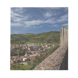 Italy, Sardinia, Bosa. Town view from Castello Notepad