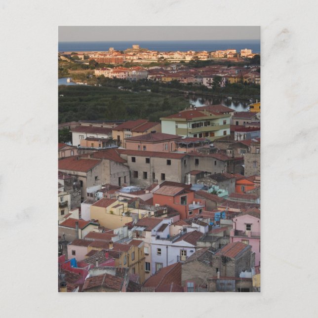 Italy, Sardinia, Bosa. Town view from Castello Postcard (Front)