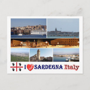 Italy - Sardinia - I Love - Postcard