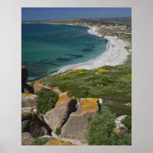 Italy, Sardinia, Tharros. View from the Spanish Poster