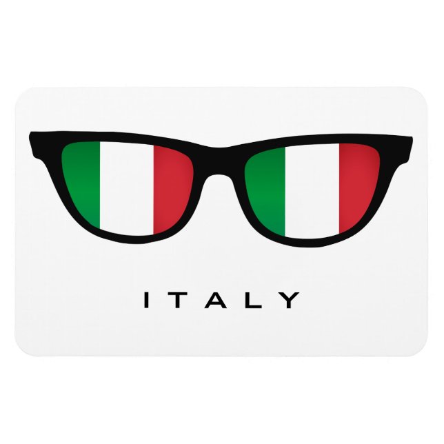Italy Shades custom text & colour magnet (Horizontal)