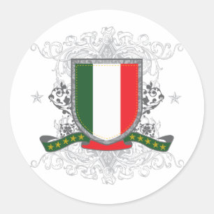 Italy Shield Classic Round Sticker