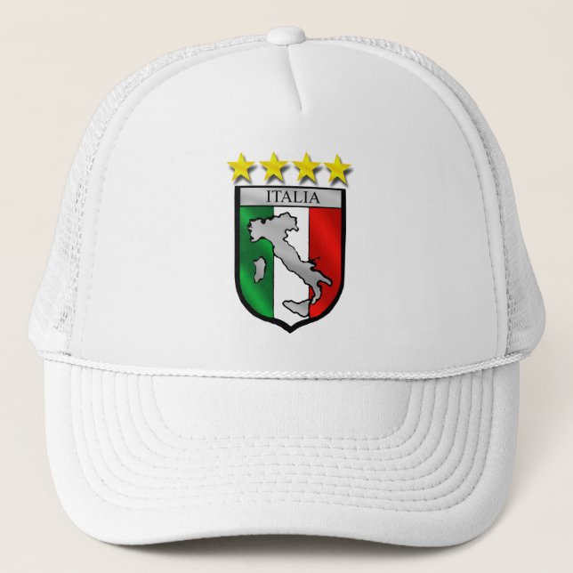 italy shield Italy flag italia map Trucker Hat (Front)