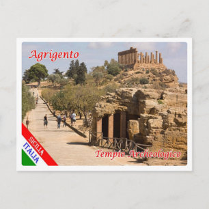Italy - Sicily - Agrigento - Archaeological - Postcard