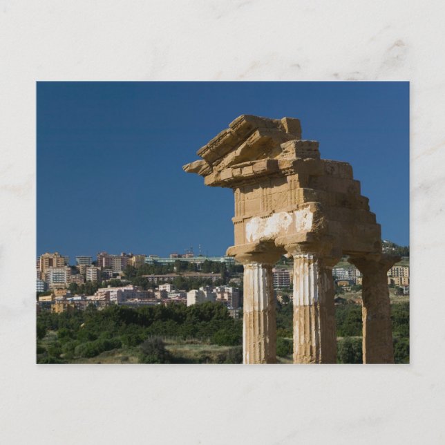Italy, Sicily, Agrigento, La Valle dei Templi, 2 Postcard (Front)