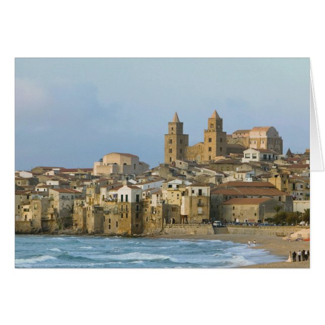 Italy, Sicily, Cefalu, View with Duomo from 2 (Front Horizontal)