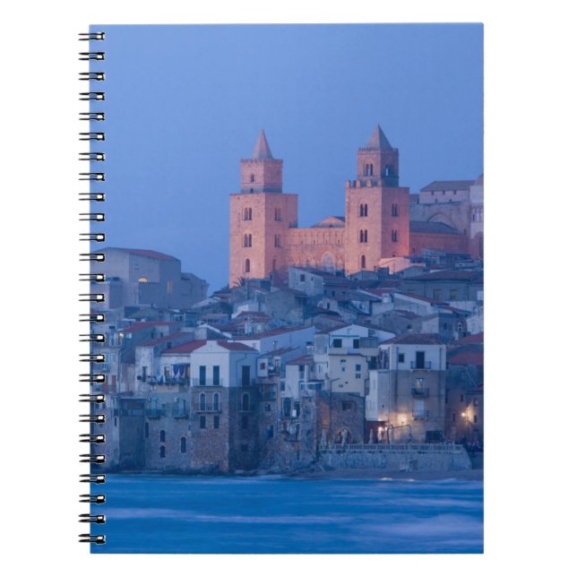 Italy, Sicily, Cefalu, View with Duomo from Spiral Notebook (Front)