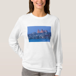 Italy, Sicily, Cefalu, View with Duomo from T-Shirt