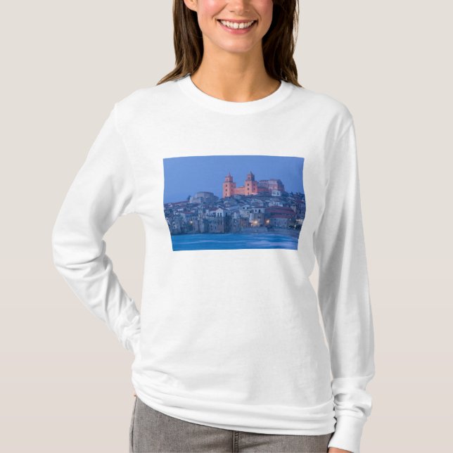Italy, Sicily, Cefalu, View with Duomo from T-Shirt (Front)