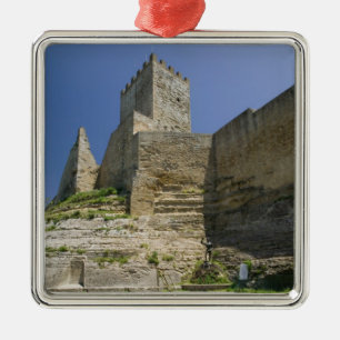 Italy, Sicily, Enna, Calascibetta, Castello di Metal Tree Decoration