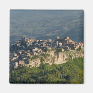 Italy, Sicily, Enna, Calascibetta, Morning View 2 Magnet
