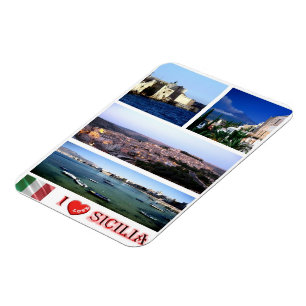 Italy - Sicily - I Love - Magnet