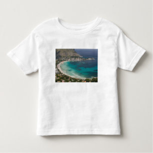 Italy, Sicily, Mondello, View of the beach from Toddler T-Shirt