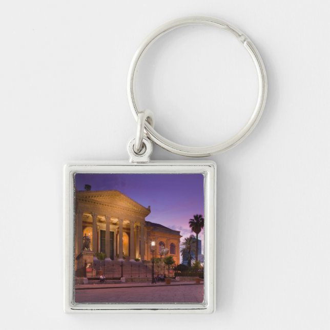 Italy, Sicily, Palermo, Teatro Massimo Opera Key Ring (Front)