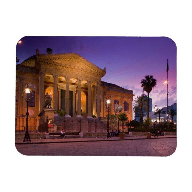 Italy, Sicily, Palermo, Teatro Massimo Opera Magnet (Horizontal)