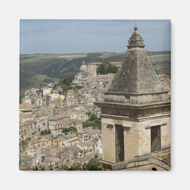 ITALY, Sicily, RAGUSA IBLA: Town View and Santa Magnet (Front)