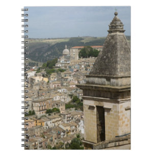 ITALY, Sicily, RAGUSA IBLA: Town View and Santa Spiral Notebook