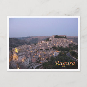 Italy - Sicily - Ragusa - Night View - Postcard