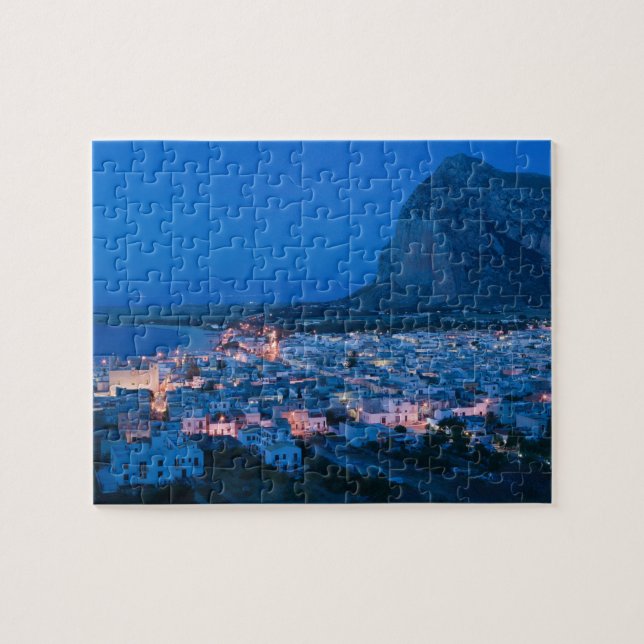 Italy, Sicily, SAN VITO LO CAPO, Resort Town Jigsaw Puzzle (Horizontal)