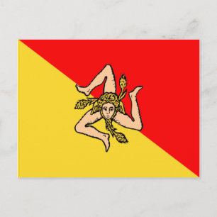 Italy, Sicily, Sicilian flag Postcard